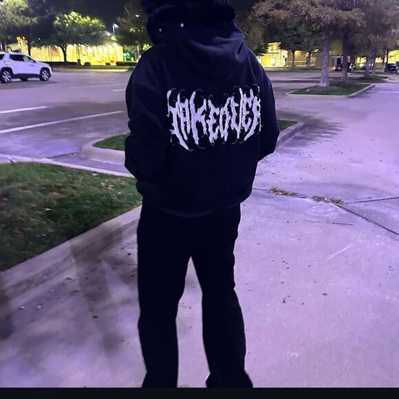 Takeover Heavyweight Full Zip Hoodie Black L NWOT - Picture 3 of 9